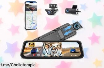 Cámara para coche VECHTEL con 3 lentes y sensor de choque, ¡un ofertón que te protege siempre! No pierdas esta oportunidad única por un precio loco.