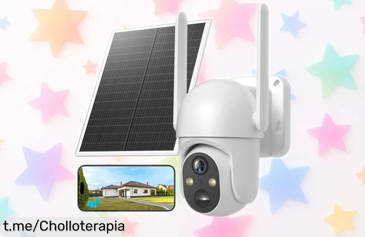 Cámara solar de vigilancia SEHMUA 4G LTE con visión nocturna a color; ¡ofertón tirado de precio! Control total desde tu móvil, no te quedes sin la tuya y siente la seguridad en casa.