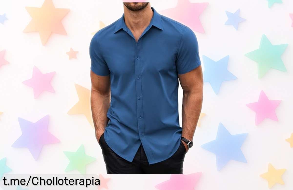 Camisa de hombre COOFANDY de manga corta a precio loca, ideal para el curro y las quedadas del finde: ¡aprovéchate ya antes que se agote!