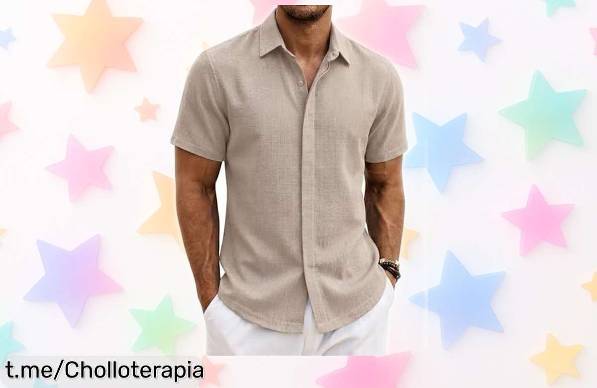 Camisa de hombre COOFANDY en algodón 100% con botones ocultos a precio regalado, ¡no dejes pasar esta oportunidad que hará brillar tu estilo!