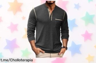 Camiseta Henley de Coofandy para hombre, estilo moderno y ajuste perfecto a precios locos. ¡No dejes pasar esta oferta increíble y vístete con personalidad ya!