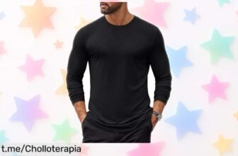 Camiseta básica de manga larga COOFANDY a precio loco, ideal para cualquier ocasión; ¡no pierdas la oportunidad de lucir increíble en un solo clic!