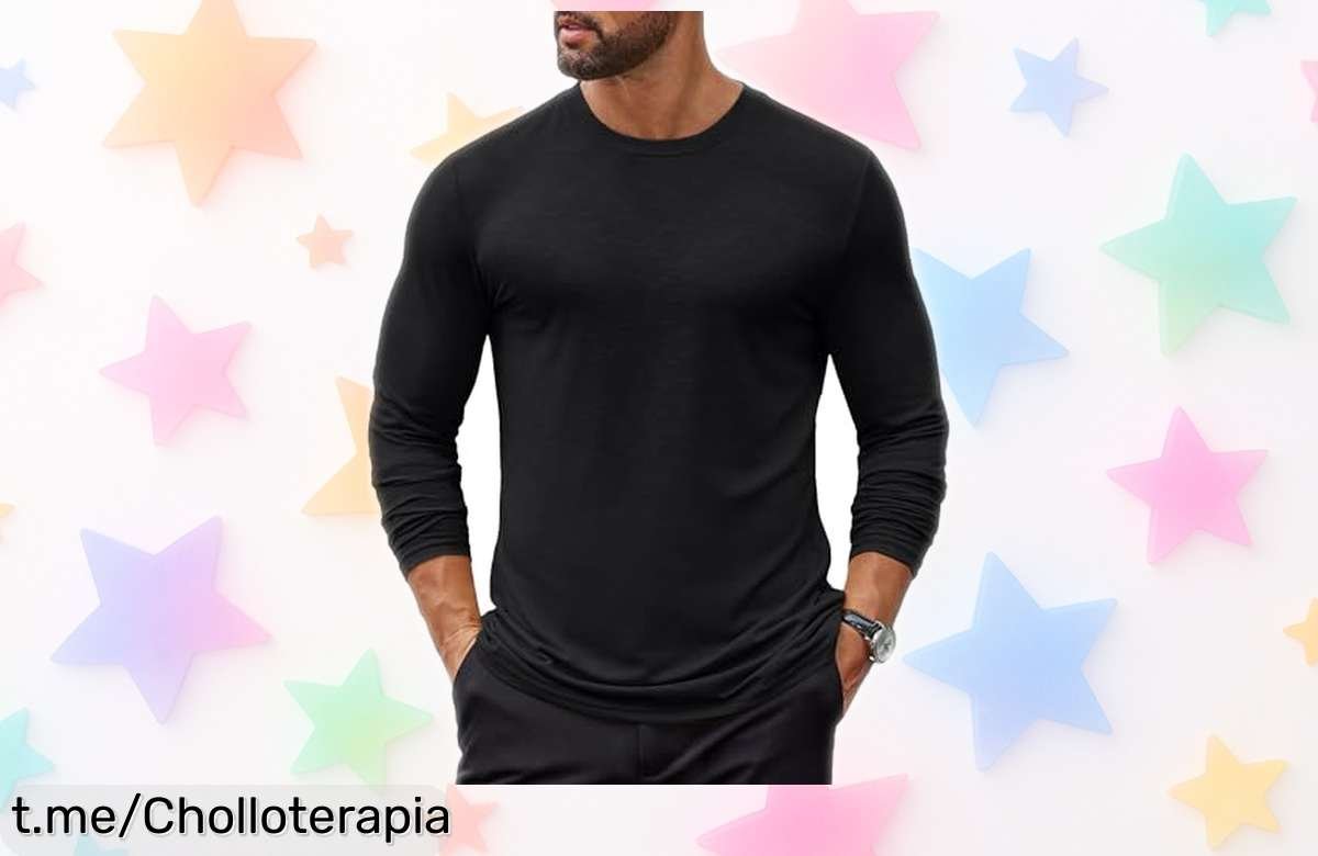 Camiseta básica de manga larga COOFANDY a precio loco, ideal para cualquier ocasión; ¡no pierdas la oportunidad de lucir increíble en un solo clic!