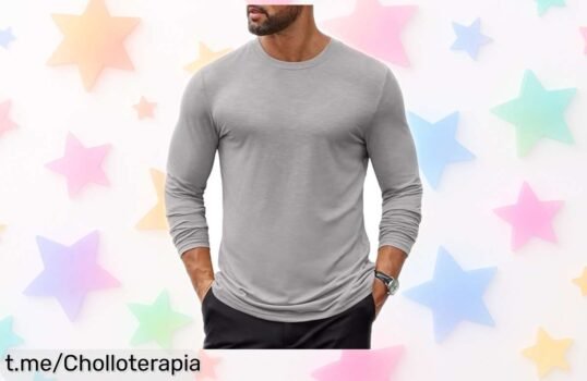 Camiseta básica de manga larga COOFANDY para hombre, diseñada para todo plan y con una rebaja increíble, ¡no dejes pasar este precio irreal que hará tu día más fácil!