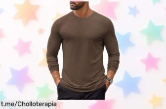 Camiseta básica de manga larga para hombre COOFANDY, un chollo que encaja con todo y ahora ¡regalado! No te quedes sin la tuya y viste como nunca antes.