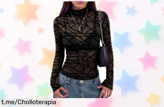 Camiseta de malla transparente súper sexy y estilosa, ¡rebajada a un precio loco que no podrás dejar escapar! Viste con confianza y deslumbra en cada plan.