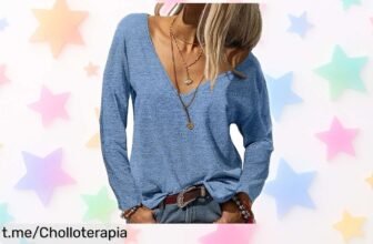 Camiseta de manga larga Fisoew, ligera y fresquita a un precio tirado que no puedes dejar pasar; ¡ideal para brillar en cada plan!