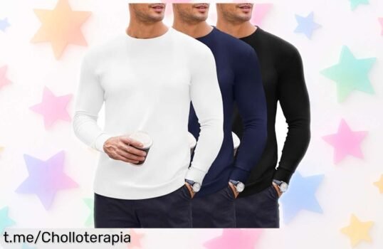 Camiseta térmica de manga larga Ekouaer que te mantiene calentito, ¡un ofertón irresistible ideal para cualquier plan que no querrás perderte!