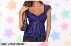Camiseta tirantes Avidlove con escote en V y volantes, oferta imperdible que realza tu figura y lleva tus looks al siguiente nivel, no dejes escapar este precio de ganga ya.