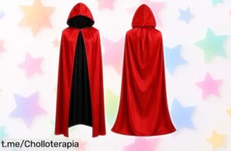 Capa reversible con capucha de vampiro Faschinfever, ¡doble estilo y ahora a un precio loco que no puedes dejar pasar! Ideal para Halloween o carnaval, ¡despierta la moda en tus fiestas!
