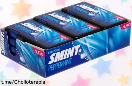 Caramelos sin azúcar SMINT Flat Dispenser en pack de 12 para refrescar tu aliento, ¡aprovecha este precio regalado que no vas a dejar escapar!