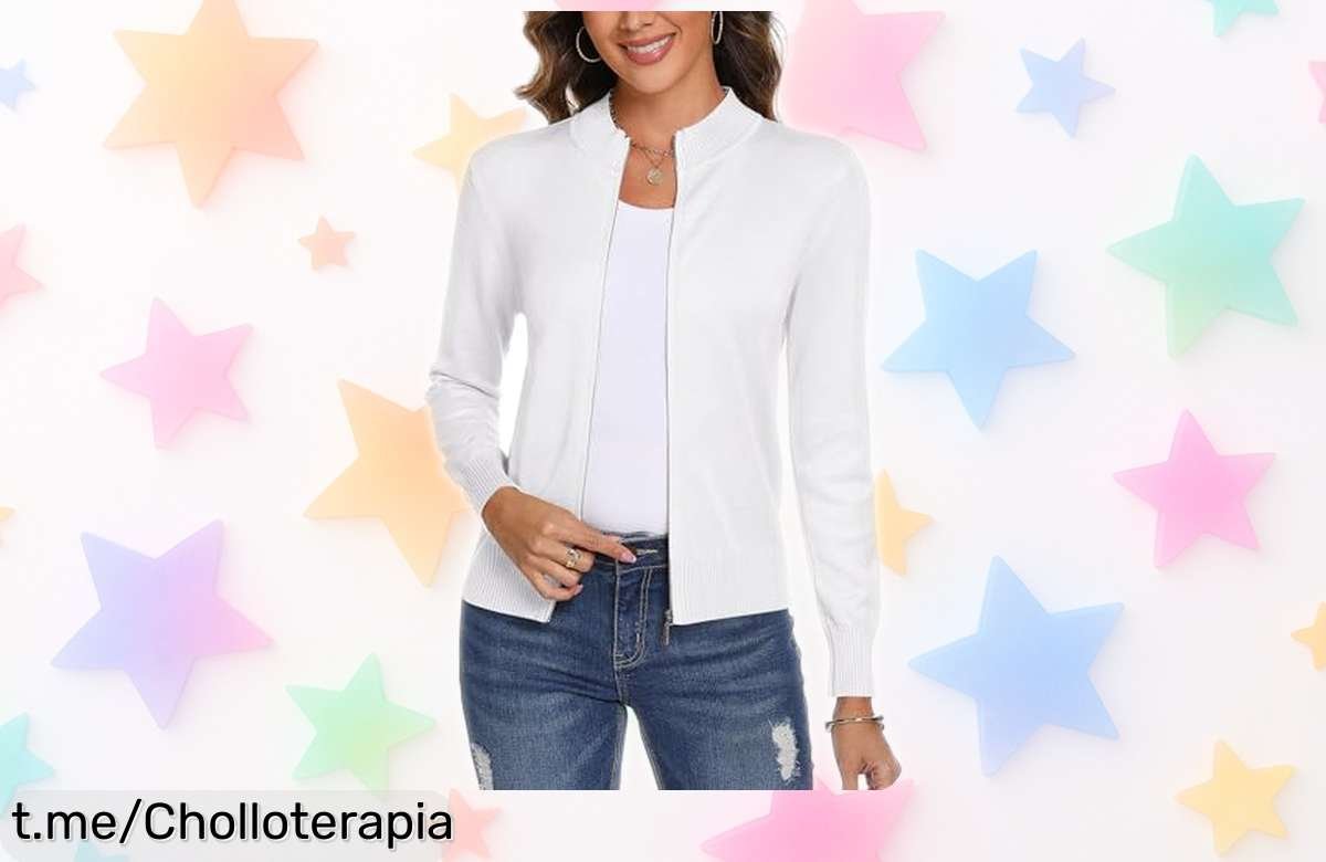 Cárdigan blanco Aottori para mujer, el básico elegante que estaba a precio loco y ahora está más barato que nunca; ¡renueva tu armario sin complicaciones y siéntete fabulosa ya!