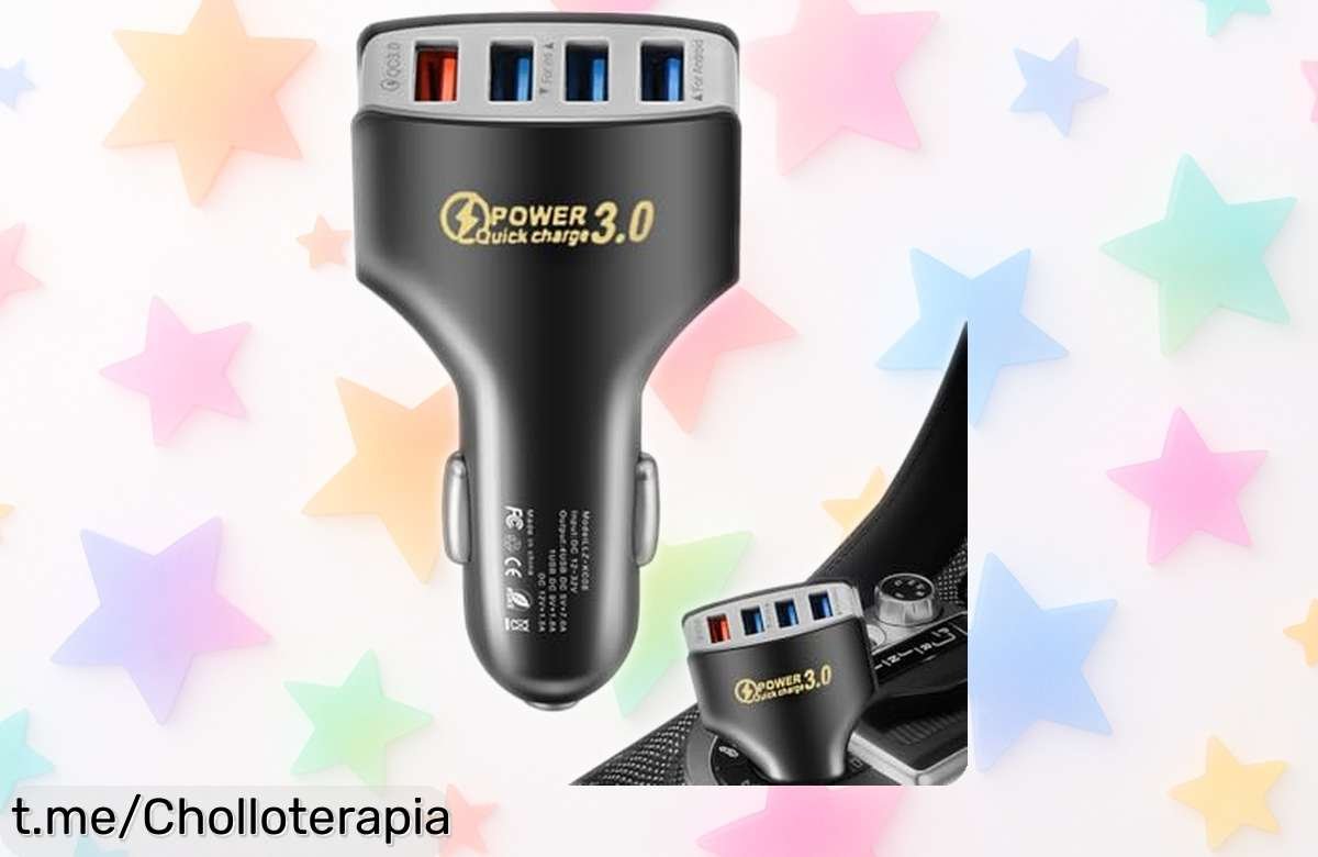 Cargador USB para coche y camión que carga rapidísimo y aguanta golpes, ¡aprovecha este precio de ganga antes de que se acabe!