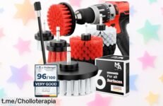 Cepillo taladro inalámbrico para limpiar el coche en un plis: ¡lleva la limpieza al siguiente nivel con este super chollo que no podrás dejar escapar!