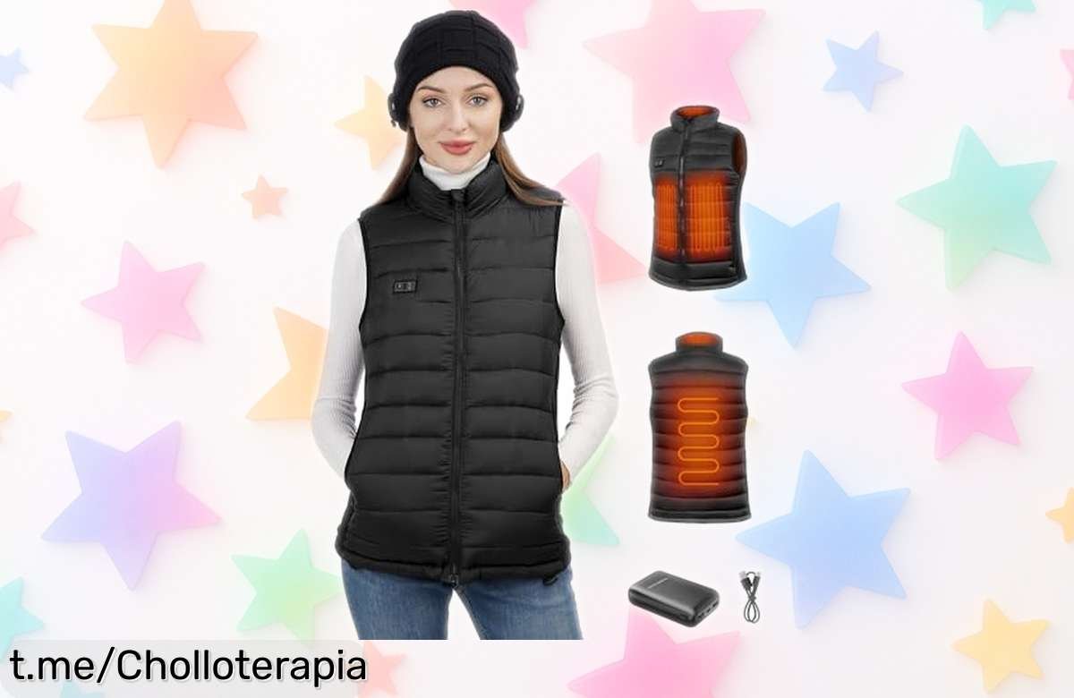 Chaleco calefactable Loowoko para mujer, ¡ahora a un precio de escándalo y con batería XXL! No pases frío y disfruta del calor que mereces. ¡Consíguelo antes de que se agote!