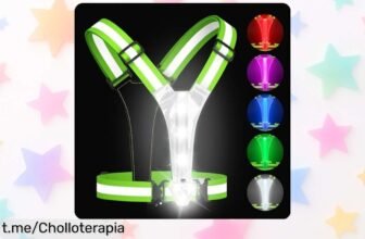 Chaleco reflectante LED Zacro con 11 modos y luz potente a un precio loco, ideal para correr o andar en bici. No te quedes a oscuras, aprovecha esta oferta antes de que se acabe.