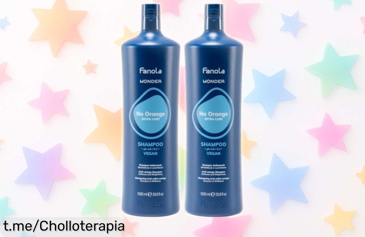 Champú antianaranjado Fanola Wonder NoOrange en pack de 2, elimina tonos raros y deja tu pelo fresquito a un precio de regalo que no querrás perderte ¡Aprovecha ya!