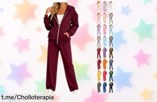 Chándal completo para mujer que te abriga del frío y ahora a un precio de escándalo, ¡no pierdas la oportunidad de lucir genial mientras disfrutas!