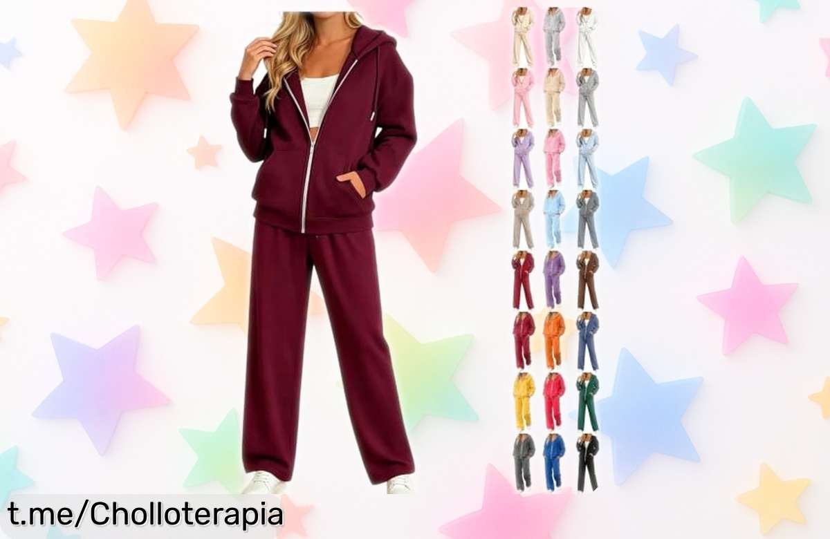 Chándal completo para mujer que te abriga del frío y ahora a un precio de escándalo, ¡no pierdas la oportunidad de lucir genial mientras disfrutas!