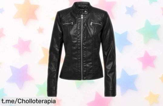 Chaqueta biker ONLY ONLBANDIT con doble cremallera a un precio escandalosamente bajo, aprovecha este chollazo y luce el estilo que tanto te gusta hoy mismo.