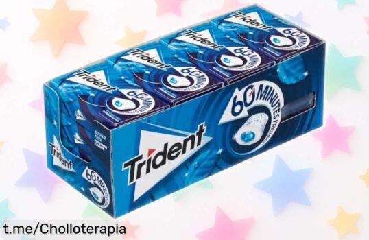 Chicles de menta Trident en pack de 16 unidades, frescor duradero a un precio loco que no puedes dejar pasar: ¡dale alegría a tu aliento y disfruta cada momento!
