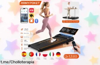 Cinta de correr RAMYPOKET con app y inclinación, super chollo reinventa tu rutina en casa a un precio nunca visto, ¡no te lo puedes perder!