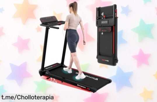 Cinta plegable CITYSPORTS para andar o correr en casa con altavoces Bluetooth a un precio de ganga que te hará sentir activo y libre, ¡no te la dejes escapar!