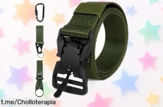 Cinturón táctico Aomig para hombre en pack de 4 unidades, súper resistente y con ajuste rápido ¡no te pierdas este ofertón que transforma tu estilo al mejor precio!