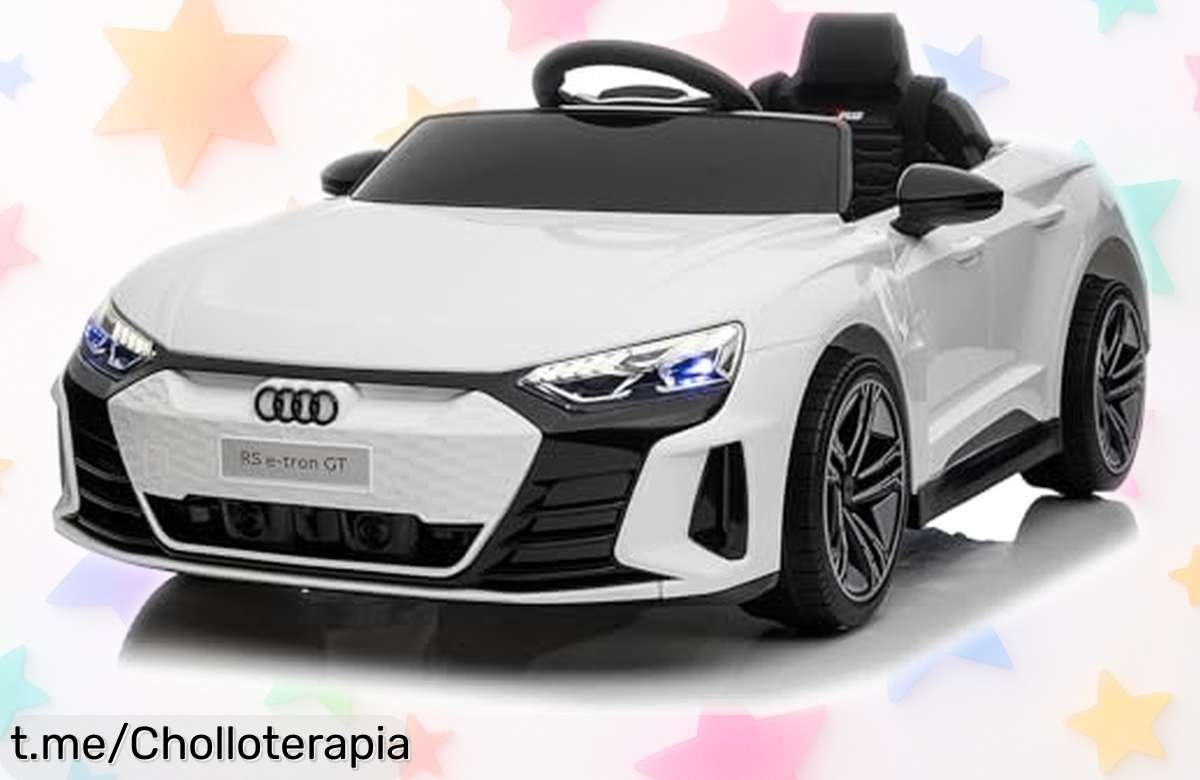 Coche eléctrico para niños LALAHO Audi RS ETron: un juguete súper completo con mando a distancia y música ahora a un precio regalado que tu pequeño no querrá dejar pasar.