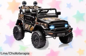 Coche eléctrico todoterreno Litake para niños, un ofertón que les hará sonreír y te convertirá en el rey de la diversión. ¡No esperes más y regala esa alegría ya!