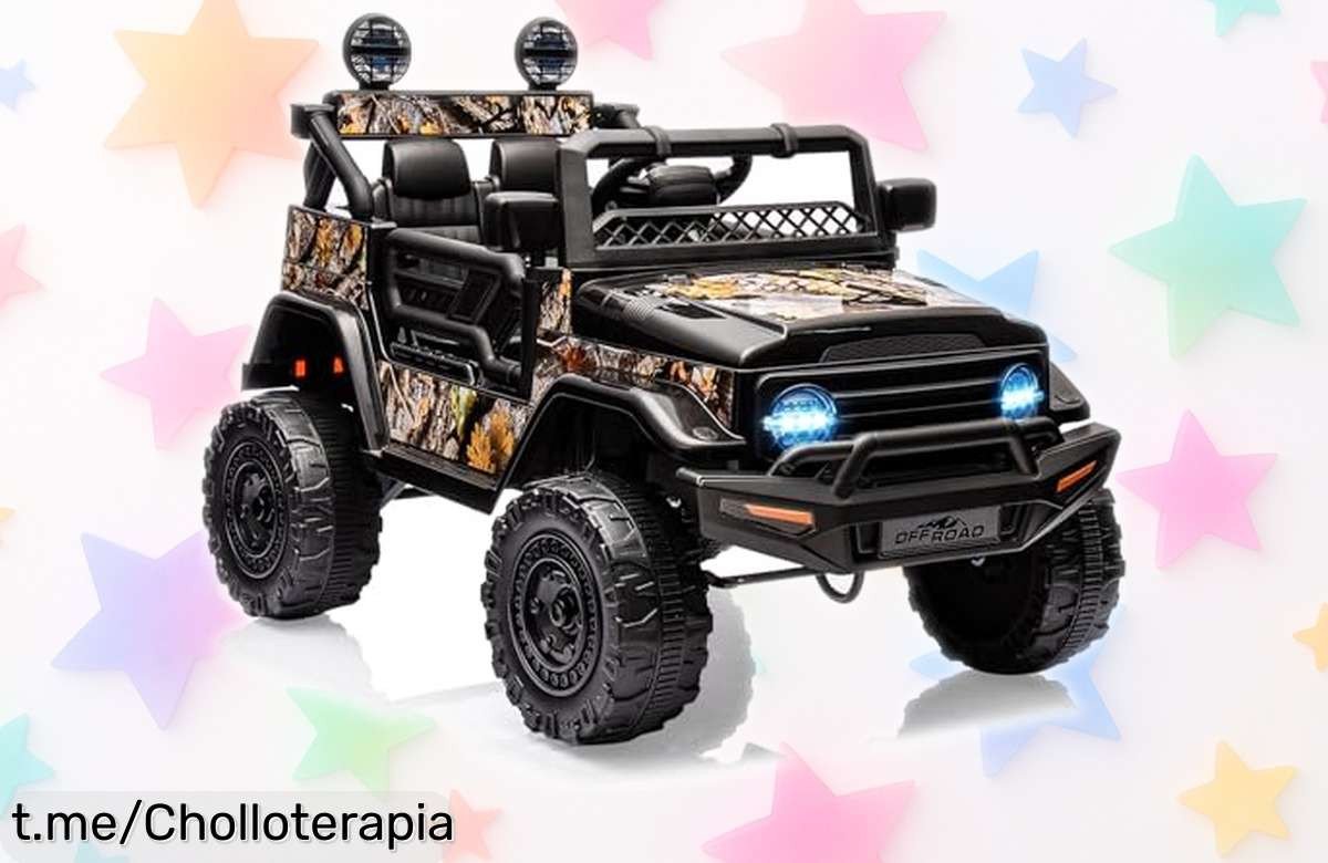 Coche eléctrico todoterreno Litake para niños, un ofertón que les hará sonreír y te convertirá en el rey de la diversión. ¡No esperes más y regala esa alegría ya!