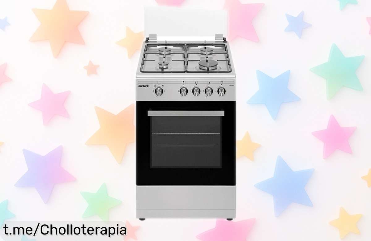 Cocina de gas Corberó CCSF45020BX con 4 fuegos, ¡la oportunidad que esperabas para cocinar a lo grande en poco espacio! No te pierdas este ofertón único.