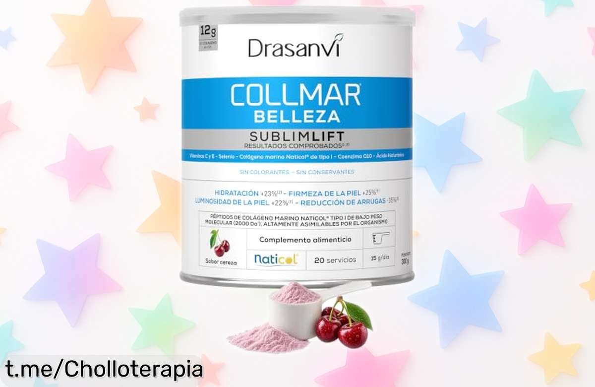 Colágeno marino de Drasanvi en pack para 20 días que revitaliza tu piel con firmeza y luminosidad, ¡con vitaminas y CoQ10 de regalo! Aprovecha este ofertón sublime ya mismo.