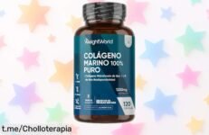 Colágeno marino hidrolizado en cápsulas, ¡ofertón tirado de precio para que refuerces tus huesos y piel desde dentro! No dejes pasar esta oportunidad única.