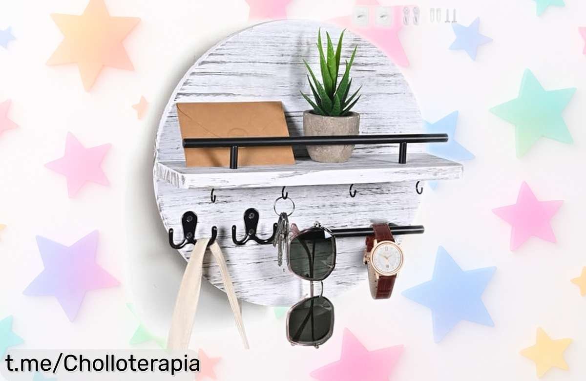 Colgador de llaves en madera Dxiunove, la manera más sencilla y bonita de organizar tu hogar. ¡No te quedes sin este ofertón que transformará cualquier rincón!