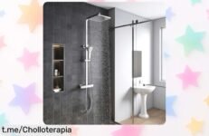 Columna de ducha termostática ajustable YOOZENA que no quema ni enfría, ¡aprovéchala a un precio loco y transforma tu baño en un oasis de bienestar!
