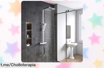 Columna de ducha termostática ajustable YOOZENA que no quema ni enfría, ¡aprovéchala a un precio loco y transforma tu baño en un oasis de bienestar!