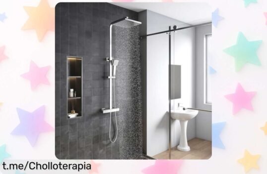 Columna de ducha termostática ajustable YOOZENA que no quema ni enfría, ¡aprovéchala a un precio loco y transforma tu baño en un oasis de bienestar!