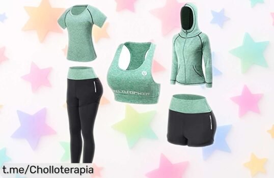 Conjunto deportivo JULY'S SONG de 5 piezas para mujer, ideal para yoga y gimnasio, ¡no te lo pierdas a un precio regalado que se va volando!