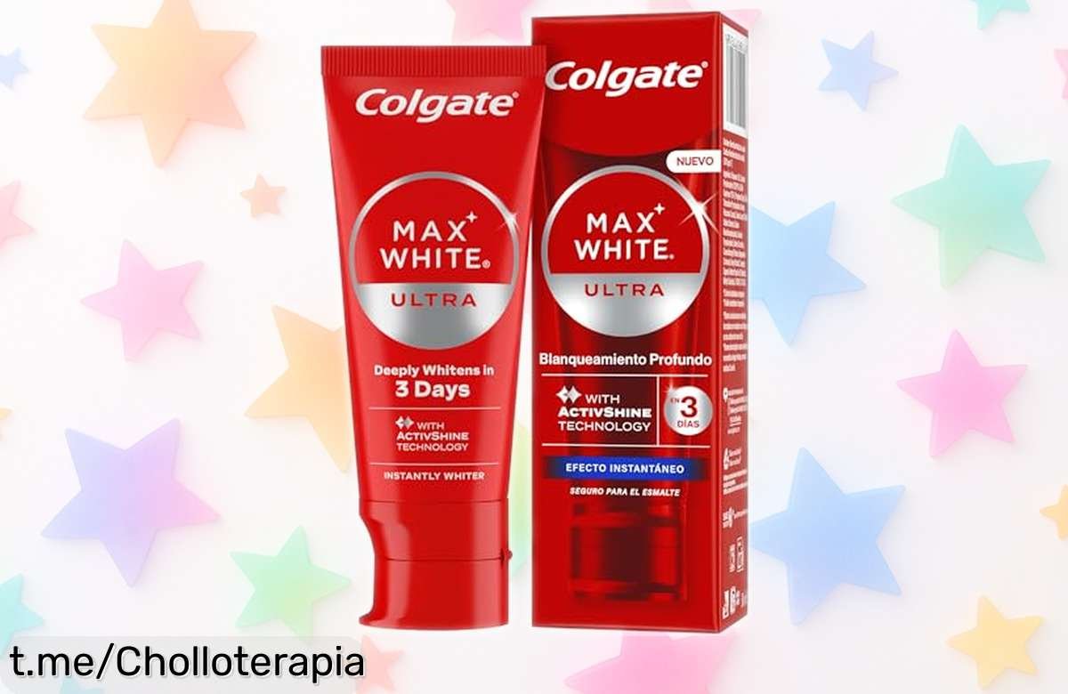 Consigue una sonrisa brillante en solo 3 días con la pasta blanqueadora Colgate Max White Ultra, ¡hoy a un precio de escándalo que no puedes dejar pasar!