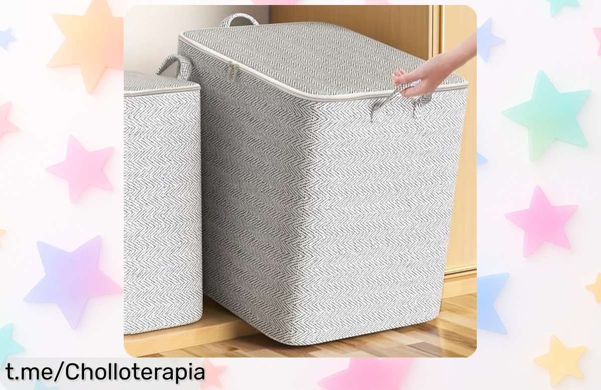 Contenedores de almacenamiento extra grandes para ropa y mantas, ¡rebajados a un precio increíble! Ordena sin esfuerzo y dale la bienvenida al espacio que te mereces.