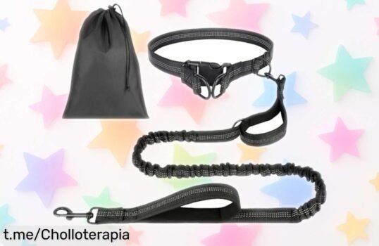 Correa para perro OFFCUP manos libres con doble seguridad y reflectante, tu mejor aliado para pasear sin ataduras ¡Aprovecha este ofertón antes que se acabe!
