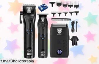 Cortapelos inalámbrico con recortadora en T: aprovecha este super chollo que corta al 0,1 mm y es tan silencioso que te hará sentir un auténtico estilista. ¡No lo dejes escapar!