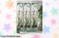 Cortina de ducha impermeable EZONCH con estampa vibrante que transforma tu baño y ahora a precio loco, ¡no dejes pasar esta oferta única para darle alegría a tu espacio!