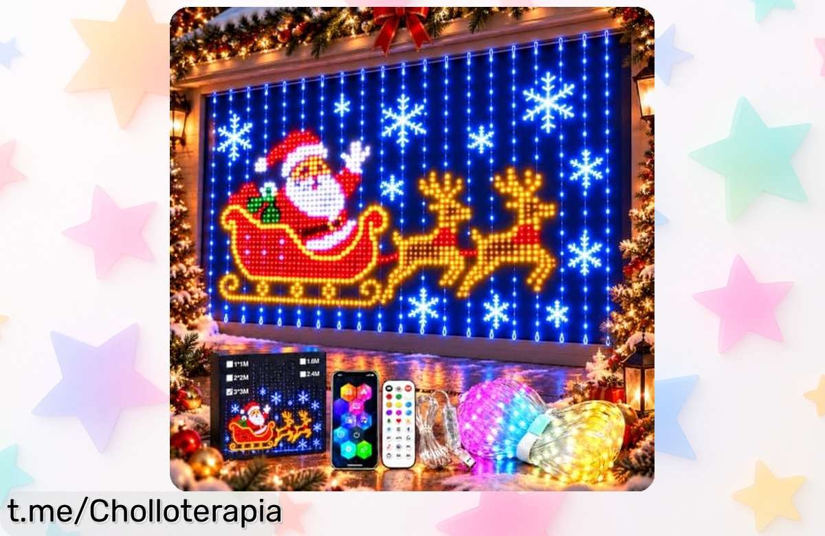 Cortina de luces LED Usper con Bluetooth, colores vibrantes y resistentes al agua, aprovecha este ofertón único que iluminará tus noches. ¡No dejes pasar esta oportunidad!