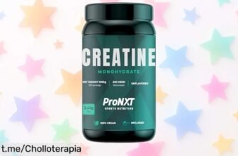Creatina monohidratada ProNXT de 1kg a precio loco, se disuelve al instante y te rinde casi un año. ¡No pierdas esta oportunidad de potenciar tu rendimiento ya!