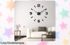 Decorativo reloj de pared 3D con números romanos que transforma tu hogar y está a precio regalado, no dejarás pasar esta oportunidad única para embellecer tu espacio.