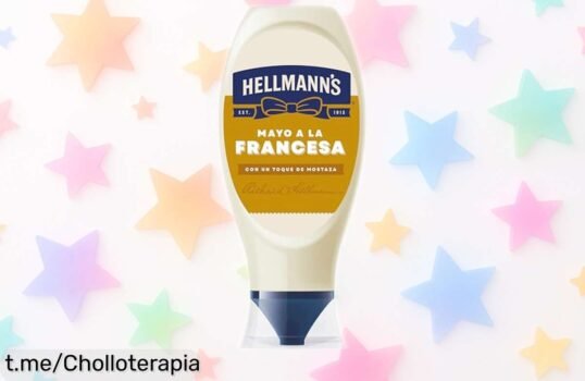 Deliciosa mayonesa estilo francés Hellmann's en botella boca abajo, ¡ahora a un precio de escándalo! No te quedes sin disfrutar su sabor cremoso y sin desperdiciar ni una gota.
