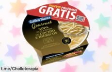 Deliciosa sopa con fideos de cocido e ibéricos Gallina Blanca Gourmet lista en 2 minutos, precio loco para disfrutar de un plato casero que te abraza el alma. ¡No te quedes sin probarla!