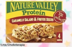 Deliciosas barritas Nature Valley de caramelo salado y frutos secos, ¡un super chollo que no puedes dejar escapar, tu momento snack perfecto te está esperando!